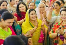 ਧੂਰੀ ਵਿਖੇ ਤੀਜ ਦੇ ਤਿਉਹਾਰ ਮੌਕੇ ਪੁੱਜੇ CM ਮਾਨ ਦੀ ਪਤਨੀ ਡਾ. ਗੁਰਪ੍ਰੀਤ ਕੌਰ, ਪਾਇਆ ਗਿੱਧਾ