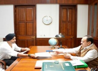 MP ਹਰਭਜਨ ਸਿੰਘ ਨੇ JP ਨੱਡਾ ਨਾਲ ਮੁਲਾਕਾਤ ਕਰ ਕੇ BBMB ਹਸਪਤਾਲ ਨੂੰ ਅਪਗ੍ਰੇਡ ਕਰਨ ਦੀ ਕੀਤੀ ਮੰਗ