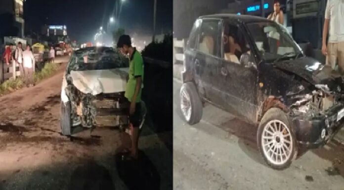 ਜਲੰਧਰ : ਨੈਸ਼ਨਲ ਹਾਈਵੇ ‘ਤੇ 2 ਕਾਰਾਂ ਦੀ ਭਿਆਨਕ ਟੱਕਰ, ਗੱਡੀਆਂ ਦੇ ਉੱਡੇ ਪਰਖਚੇ