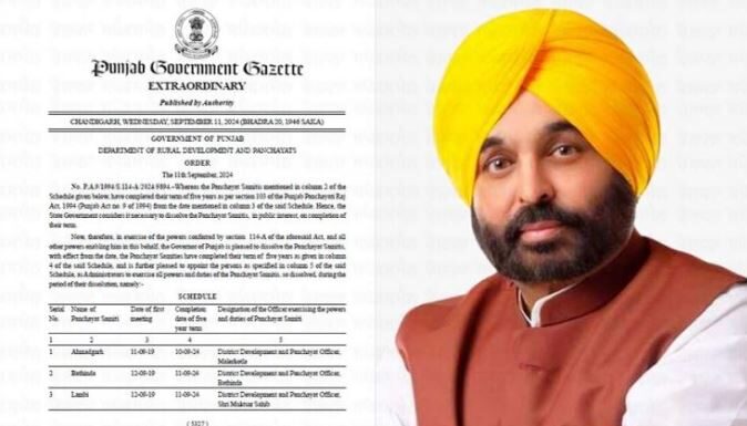 Panchayat samti : DDPO ਵੇਖਣਗੇ ਪੰਚਾਇਤਾਂ ਦਾ ਕੰਮ, ਪੰਜਾਬ ਸਰਕਾਰ ਨੇ ਪੰਚਾਇਤ ਸੰਮਤੀਆਂ ਕੀਤੀਆਂ ਭੰਗ