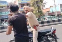 ਟ੍ਰੈਫਿਕ ਪੁਲਿਸ ਮੁਲਾਜ਼ਮ ਦੀ ਦਾਦਾਗਿਰੀ ! ਕੈਂਟਰ ਚਾਲਕ ਦੇ ਮਾਰਿਆ ਥੱਪੜ, ਪਹਿਲਾਂ ਵੀ ਵਿਵਾਦਾਂ ‘ਚ ਰਿਹਾ ਮੁਲਾਜ਼ਮ