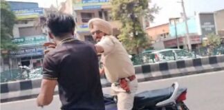 ਟ੍ਰੈਫਿਕ ਪੁਲਿਸ ਮੁਲਾਜ਼ਮ ਦੀ ਦਾਦਾਗਿਰੀ ! ਕੈਂਟਰ ਚਾਲਕ ਦੇ ਮਾਰਿਆ ਥੱਪੜ, ਪਹਿਲਾਂ ਵੀ ਵਿਵਾਦਾਂ ‘ਚ ਰਿਹਾ ਮੁਲਾਜ਼ਮ