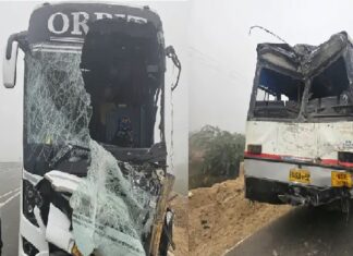 ਸੰਘਣੀ ਧੁੰਦ ਕਾਰਨ ਸਵਾਰੀਆਂ ਨਾਲ ਭਰੀਆਂ 2 ਬੱਸਾਂ ਦੀ ਹੋਈ ਜ਼ਬਰਦਸਤ ਟੱਕਰ, ਪੈ ਗਿਆ ਚੀਕ ਚਿਹਾੜਾ