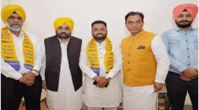 ਜ਼ਿਮਨੀ ਚੋਣਾਂ ਤੋਂ ਪਹਿਲਾਂ ਕਾਂਗਰਸ ਨੂੰ ਵੱਡਾ ਝਟਕਾ ! ਚੱਬੇਵਾਲ ਤੋਂ ਕਾਂਗਰਸ ਦੇ ਯੂਥ ਪ੍ਰਧਾਨ ਤੇ ਹਲਕਾ ਇੰਚਾਰਜ ‘ਆਪ’ ‘ਚ ਸ਼ਾਮਲ