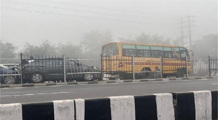 ਨੈਸ਼ਨਲ ਹਾਈਵੇ ‘ਤੇ ਸਕੂਲ ਬੱਸ ਹੋਈ ਹਾਦਸੇ ਦੀ ਸ਼ਿਕਾਰ, 3 ਵਾਹਨਾਂ ਨਾਲ ਹੋਈ ਟੱਕਰ