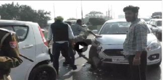 ਲੁਧਿਆਣਾ ‘ਚ ਹਾਈਵੇ ‘ਤੇ ਇਕ ਤੋਂ ਬਾਅਦ ਇਕ 4 ਕਾਰਾਂ ਦੀ ਹੋਈ ਟੱਕਰ, ਲੱਗ ਗਿਆ ਲੰਮਾ ਜਾਮ