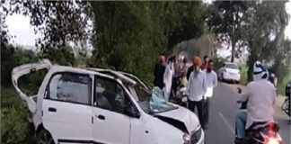 ਕਾਰ ਸਵਾਰ ਮਾਂ-ਪੁੱਤ ਨਾਲ ਵਾਪਰਿਆ ਵੱਡਾ ਹਾਦਸਾ ! ਬੇਕਾਬੂ ਹੋ ਕੇ ਕਾਰ ਦਰੱਖਤ ਨਾਲ ਟਕਰਾਈ, ਮਾਂ ਦੀ ਮੌਤ