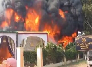 ਗੜ੍ਹਸ਼ੰਕਰ ‘ਚ ਬੈਂਕੁਇਟ ਹਾਲ ‘ਚ ਲਈ ਲੱਗੀ ਭਿਆਨਕ ਅੱਗ, ਇਲਾਕੇ ‘ਚ ਮਚਿਆ ਹੜਕੰਪ