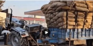 ਝੋਨੇ ਦੀਆਂ ਬੋਰੀਆਂ ਹੇਠ ਦੱਬਿਆ ਟਰੈਕਟਰ-ਟਰਾਲੀ ਚਾਲਕ, ਅਚਾਨਕ ਬ੍ਰੇਕ ਲੱਗਣ ਕਾਰਨ ਟੁੱਟੀਆਂ ਰੱਸੀਆਂ