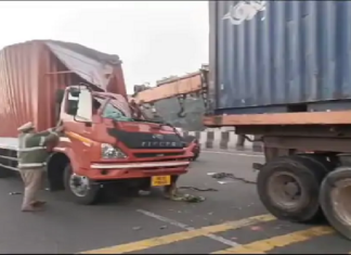 ਖੰਨਾ ‘ਚ ਨੈਸ਼ਨਲ ਹਾਈਵੇ ‘ਤੇ ਵੱਡਾ ਹਾਦਸਾ ! ਸਵਾਰੀਆਂ ਨਾਲ ਭਰੀ ਬੱਸ ਸਣੇ 5 ਵਾਹਨਾਂ ਦੀ ਹੋਈ ਟੱਕਰ, 3 ਜ਼ਖਮੀ