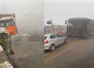 ਜਲੰਧਰ ‘ਚ ਵੱਡਾ ਹਾਦਸਾ ! ਧੁੰਦ ਕਾਰਨ 2 ਬੱਸਾਂ ਦੀ ਹੋਈ ਟੱਕਰ, ਫਲਾਈ ਓਵਰ ਤੋਂ ਡਿੱਗਣ ਤੋਂ ਬਚੀ ਸਵਾਰੀਆਂ ਨਾਲ ਭਰੀ ਬੱਸ