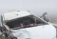 ਸੰਘਣੀ ਧੁੰਦ ਕਾਰਨ ਕਾਰ ਤੇ ਟਰੱਕ ਦੀ ਭਿਆਨਕ ਟੱਕਰ, ਕਾਰ ਸਵਾਰ 5 ਜਣੇ ਜ਼ਖਮੀ