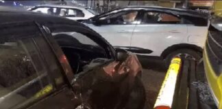 ਲੁਧਿਆਣਾ ‘ਚ ਕਾਰ ਨੂੰ 200 ਮੀਟਰ ਤੱਕ ਲੈ ਗਿਆ ਘਸੀਟ ਕੇ ਟਿਪਰ, ਮਸਾਂ ਬਚੀ ਪਤੀ-ਪਤਨੀ ਤੇ ਬੱਚਿਆਂ ਦੀ ਜਾਨ