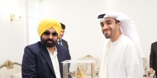 ਯੂ.ਏ.ਈ. ਦੇ ਰਾਜਦੂਤ ਨੇ ਮੁੱਖ ਮੰਤਰੀ ਭਗਵੰਤ ਮਾਨ ਨਾਲ ਕੀਤੀ ਮੁਲਾਕਾਤ, ਵਪਾਰ, ਵਣਜ ਅਤੇ ਹਵਾਈ ਸੰਪਰਕ ਬਾਰੇ ਹੋਇਆ ਵਿਚਾਰ-ਵਟਾਂਦਰਾ