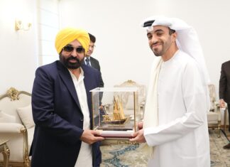 ਯੂ.ਏ.ਈ. ਦੇ ਰਾਜਦੂਤ ਨੇ ਮੁੱਖ ਮੰਤਰੀ ਭਗਵੰਤ ਮਾਨ ਨਾਲ ਕੀਤੀ ਮੁਲਾਕਾਤ, ਵਪਾਰ, ਵਣਜ ਅਤੇ ਹਵਾਈ ਸੰਪਰਕ ਬਾਰੇ ਹੋਇਆ ਵਿਚਾਰ-ਵਟਾਂਦਰਾ