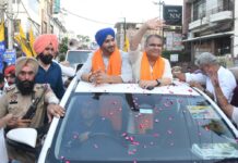 ਕ੍ਰਿਕਟਰ ਤੋਂ ਸੰਸਦ ਮੈਂਬਰ ਬਣੇ ਹਰਭਜਨ ਸਿੰਘ ਨੇ ਐਮਪੀ ਅਰੋੜਾ ਲਈ ਚੋਣ ਪ੍ਰਚਾਰ ਕੀਤਾ