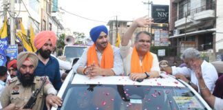 ਕ੍ਰਿਕਟਰ ਤੋਂ ਸੰਸਦ ਮੈਂਬਰ ਬਣੇ ਹਰਭਜਨ ਸਿੰਘ ਨੇ ਐਮਪੀ ਅਰੋੜਾ ਲਈ ਚੋਣ ਪ੍ਰਚਾਰ ਕੀਤਾ