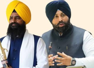 ਜਥੇਦਾਰ ਕੁਲਦੀਪ ਸਿੰਘ ਗੜਗਜ ਵਲੋਂ ਮੰਤਰੀ ਹਰਜੋਤ ਬੈਂਸ ਤੇ ਭਾਸ਼ਾ ਵਿਭਾਗ ਦੇ ਡਾਇਰੈਕਟਰ ਤਲਬ ”ਮੈਂ ਤਖ਼ਤ ਦਾ ਹਰ ਇੱਕ ਹੁਕਮ ਖਿੜੇ ਮੱਥੇ ਪ੍ਰਵਾਨ ਕਰਦਾ ਹਾਂ – ਹਰਜੋਤ ਬੈਂਸ