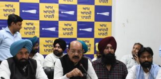 ‘ਆਪ’ ਮੰਤਰੀਆਂ ਅਤੇ ਵਿਧਾਇਕਾਂ ਨੇ ਰਾਸ਼ਨ ਸੂਚੀ ਵਿੱਚੋਂ ਨਾਮ ਹਟਾਉਣ ਵਿਰੁੱਧ ਸਾਰੇ ਜ਼ਿਲ੍ਹਿਆਂ ਵਿੱਚ ਕੀਤੀ ਪ੍ਰੈਸ ਕਾਨਫਰੰਸ