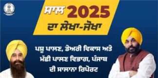 ਮਾਨ ਸਰਕਾਰ ਨੇ ਪੇਂਡੂ ਅਰਥਵਿਵਸਥਾ ਦੀ ਰੀੜ੍ਹ ਦੀ ਹੱਡੀ ਨੂੰ ਕੀਤਾ ਮਜ਼ਬੂਤ : ਹੜ੍ਹ ਸੰਕਟ ਦੌਰਾਨ ਪਸ਼ੂਆਂ ਨੂੰ ਬਚਾਉਣ ਲਈ ਵਿਭਾਗ 24 ਘੰਟੇ ਤਾਇਨਾਤ, 492 ਟੀਮਾਂ, 3.19 ਲੱਖ ਪਸ਼ੂਆਂ ਦਾ ਕੀਤਾ ਇਲਾਜ