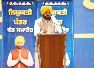 ਜਦੋਂ ਨੌਜਵਾਨ ਨੌਕਰੀਆਂ ਉਡੀਕ ਰਹੇ ਸਨ ਤਾਂ ਰਵਾਇਤੀ ਪਾਰਟੀਆਂ ਕੁਰਸੀ ਦੀ ਖੇਡ ਵਿੱਚ ਮਸਤ ਸਨ, ‘ਆਪ` ਸਰਕਾਰ ਮਿਸ਼ਨ ਰੋਜ਼ਗਾਰ ਰਾਹੀਂ ਨੌਕਰੀਆਂ ਮੁਹੱਈਆ ਕਰ ਰਹੀ ਹੈ: ਮੁੱਖ ਮੰਤਰੀ ਭਗਵੰਤ ਸਿੰਘ ਮਾਨ