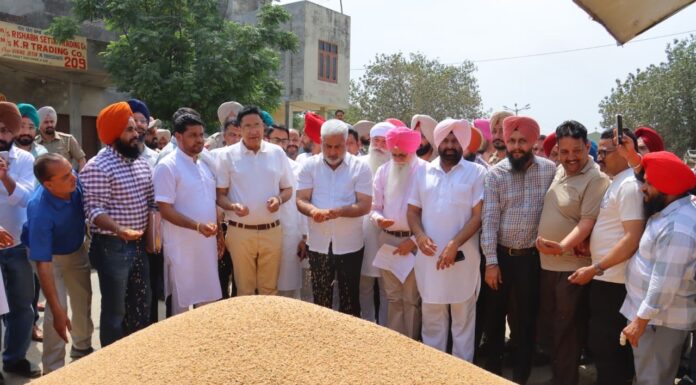 ਖ਼ੁਰਾਕ, ਸਿਵਲ ਸਪਲਾਈ ਤੇ ਖਪਤਕਾਰ ਮਾਮਲੇ ਮੰਤਰੀ ਲਾਲ ਚੰਦ ਕਟਾਰੂਚੱਕ ਨੇ ਭਗਤਾਂਵਾਲਾ ਦਾਣਾ ਮੰਡੀ ਵਿੱਚ ਕਣਕ ਦੀ ਚੱਲ ਰਹੀ ਖ਼ਰੀਦ ਦਾ ਜਾਇਜ਼ਾ ਲਿਆ