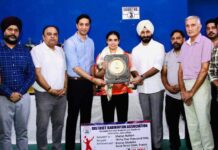 ਮਾਨ ਸਰਕਾਰ ਸੂਬੇ ਦੇ ਖੇਡ ਮਾਹੌਲ ਨੂੰ ਬਦਲਣ ਲਈ ਵਚਨਬੱਧ : ਵਿਧਾਇਕ ਸੁਖਾਨੰਦ ਜਲੰਧਰ ਵਿੱਚ 4 ਦਿਨਾਂ ਸਬ-ਜੂਨੀਅਰ ਸਟੇਟ ਰੈਂਕਿੰਗ ਬੈਡਮਿੰਟਨ ਟੂਰਨਾਮੈਂਟ ਦੀ ਸ਼ੁਰੂਆਤ