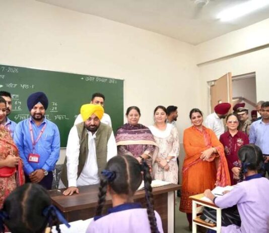 ਪੰਜਾਬ ਸਕੂਲ ਸਿੱਖਿਆ ਵਿੱਚ ਦੇਸ਼ ਦਾ ਮੋਹਰੀ ਸੂਬਾ ਬਣਿਆ: ਮੁੱਖ ਮੰਤਰੀ ਭਗਵੰਤ ਸਿੰਘ ਮਾਨ