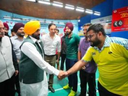 ਮੁੱਖ ਮੰਤਰੀ ਭਗਵੰਤ ਸਿੰਘ ਮਾਨ ਨੇ ਜਲੰਧਰ ਵਿੱਚ ਹੋਣ ਵਾਲੀ ਨੈਸ਼ਨਲ ਬੈਡਮਿੰਟਨ ਚੈਂਪੀਅਨਸ਼ਿਪ ਦੀਆਂ ਤਿਆਰੀਆਂ ਦਾ ਜਾਇਜ਼ਾ ਲਿਆ